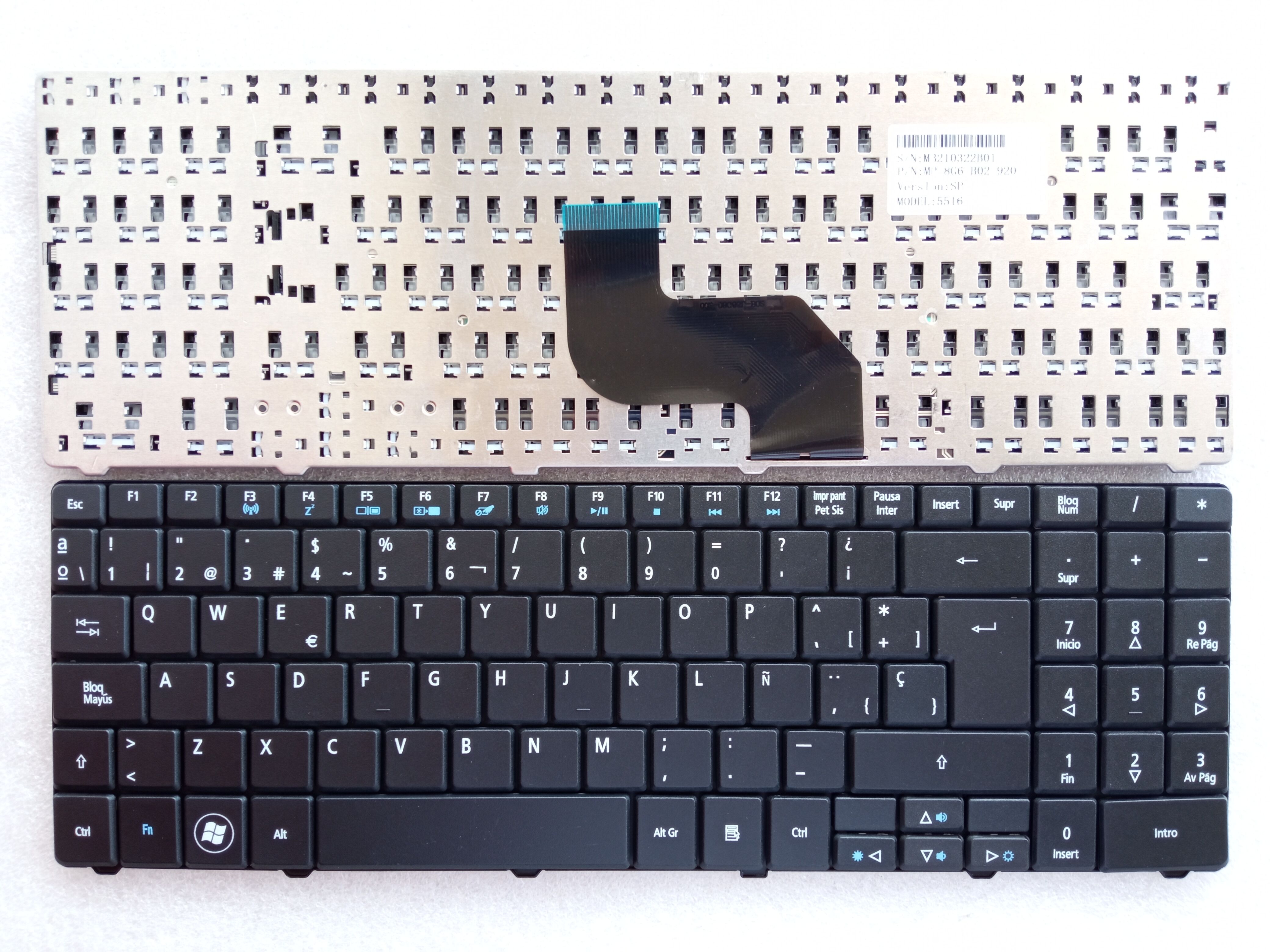Picture of New Replacement Laptop Keyboard For ACER 5516/5732/5517/5734/5334/5332/5241/E625/E725 BLACK (OEM) SP Layout